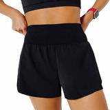 Shorts Hering Esportivo Feminino Secagem Rápida Preto