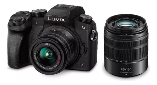 Panasonic Lumix Kit G7+lentes 14-42mm+45-150mm+batería Extra