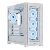 Armário Rgb Corsair 5000x Rgb Ql Edition Branco De Torre Média Cor Branca