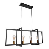 Lampara Para Isla O Cocina Industrial Candelabro 4 Bulbos