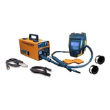 Soldadora Inverter Dual Mma/mig Lusqtoff+kit+2 Rollo Alambre Color Naranja Frecuencia 50hz