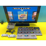 Consola Snes Junior Con 2 Controles Y Un Juego A Escoger