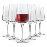 Krosno Copas De Vino Tinto | Diseno Elegante | Juego De 6 |