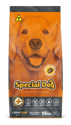 Ração Special Dog Premium Carne Plus 15kg Sem Corantes Cão