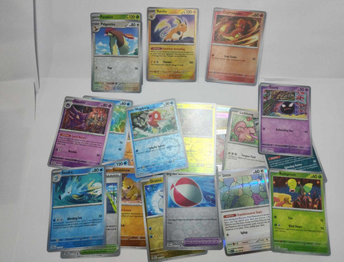 Set Lote 151 Cartas Pokemon Go Charmander Raichu Brillosas