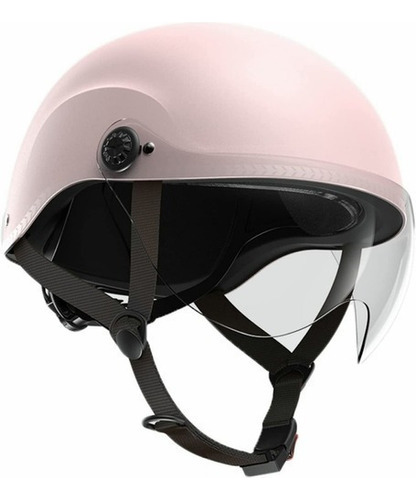 Set Casco Abierto Abatible Motociclista Uso Rudo Gafas Humo