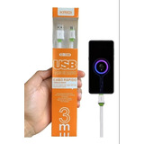 Cabo Usb Compativel iPhone 5 5c 5s Se 6 7 8 X Xr Xs 3 Metros