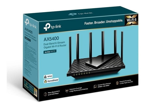 Roteador Tp-link Archer Ax73 Wi-fi 6 Ax5400 Gigabit Dualband
