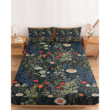 Juego De Sábanas Para Cama Queen Estampado Floral Rural