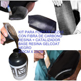Kit Forrar Fibra De Carbono Real Tela 200x25cm + Kit Resinas
