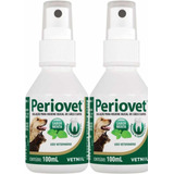 Periovet Spray 100ml Tratamento Tártaro Cães E Gatos - Kit 2