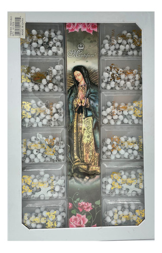 Rbn Virgen De Guadalupe, Rosarios Blancos De Madera Para Rec