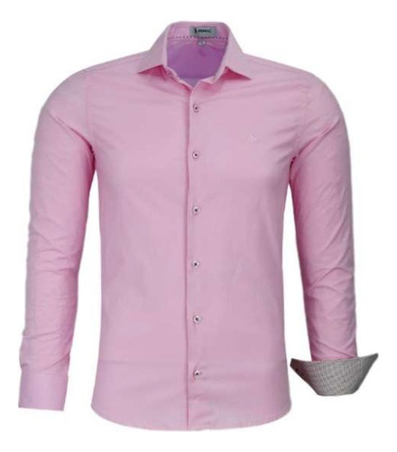 Camisa Social Amil Slim Banner Com Elastano F/passar Luxo