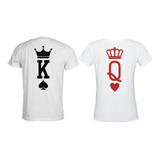 Polera Parejas Pololos San Valentin- King Y Queen Cartas 