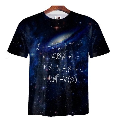 Remera Zt-0377 - Astronomía 7 Fisica Cuantica-ecuacion Cern