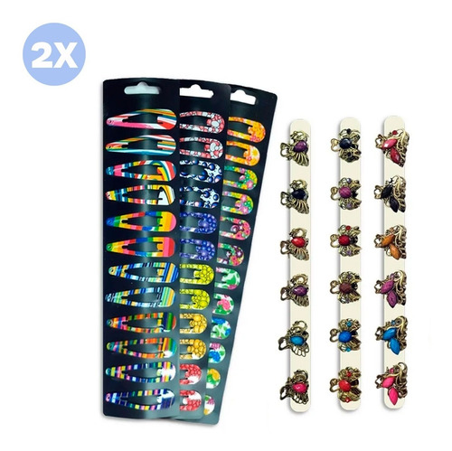 2 X - Set De Pinches Pinzas De Cabello - Accesorios- Diseños