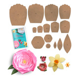 Paper Flower Template Kit, 2 -18  Peony, Leaf Templates...