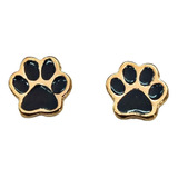 Aros Piecitos De Gato Oro 14k (aleacion)