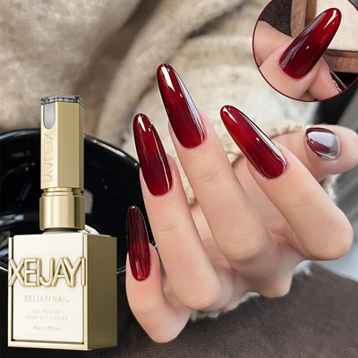 Esmalte En Gel Clásico Color Rosa Rojo Xeijayi 1 Pieza Me112 Rojo