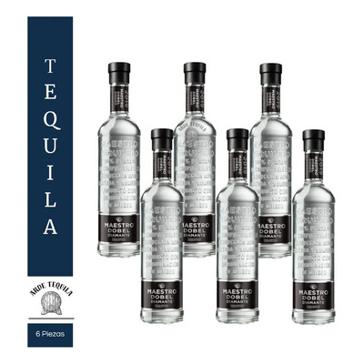 Paquete 6 Botellas Tequila Dobel Diamante 700ml