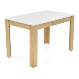 Mesa De Comedor Voru 4p Blanco Natural