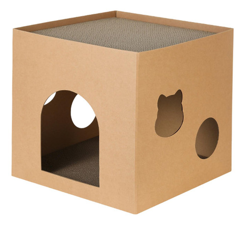 Casa Para Gatos, Tabla Para Rascar, Cartón, Caja De Cama