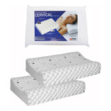 2 Travesseiro Cervical Pillow Magnetico Ortopedico Anti Ronc