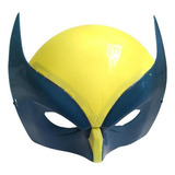 1 Máscara Wolverine Logan X-men Acessório Fantasia Mpfestaec Cor Azul E Amarelo
