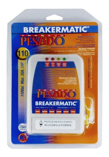 Protector De Voltaje Breakermatic Trabajo Pesado 110v 