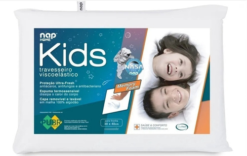 Travesseiro Nasa Kids Viscoelástico Antiácaro - Nap