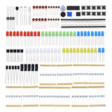 Kit Componen Intermedio Electrónica Led Resistencia Capacito