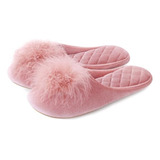 Evshine Pantuflas De Plumas Peludas Para Mujer, Pantuflas De