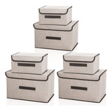 Cajas De Organizadoras Plegables Con Tapa  6 Piezas