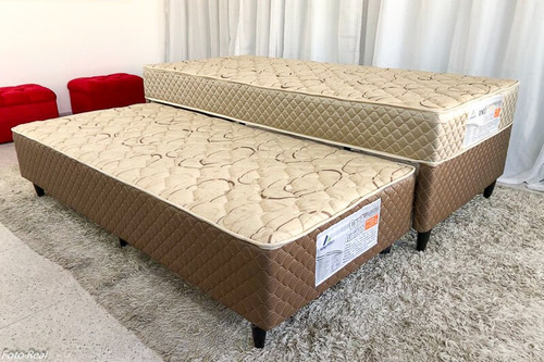 Cama Box Solteiro D33 + Auxiliar Rondoconfort  Somente Rj