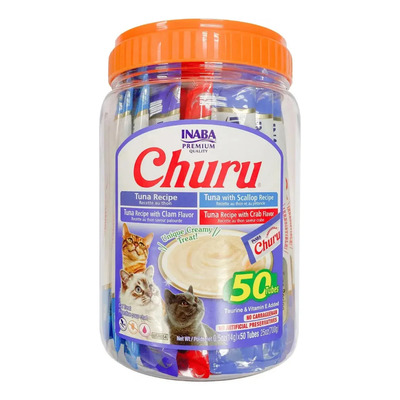 Churu Gato Sabor Atun Variedades Pack X50 Tubos | Meses sin interés