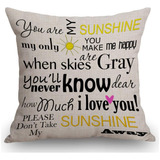 You Are My Sunshine - Fundas De Almohada Decorativas De Lino