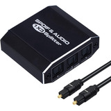 Divisor De Audio Óptico Digital 1x3, Spdif Toslink Optical F