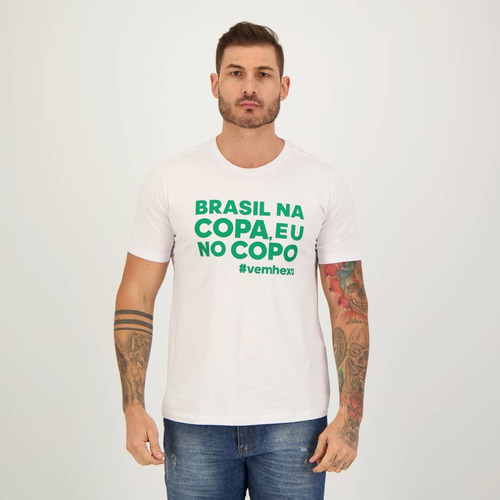 Camisa Brasil Na Copa Branca
