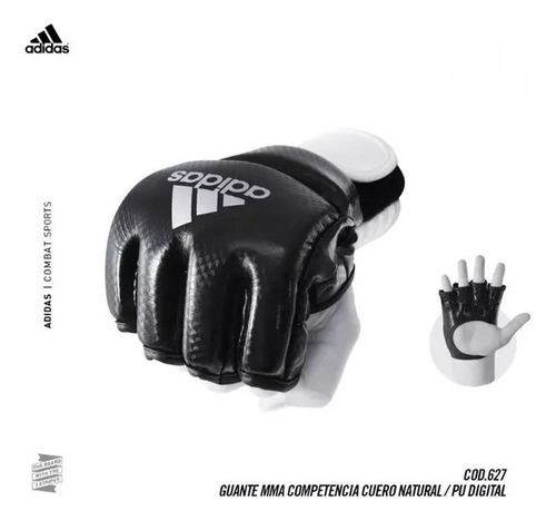 Guante Mma adidas Cuero Natural , Graplling Jiujitsu