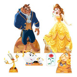 Figuras De Coroplast Bella Y Bestia Fiesta Decoración 