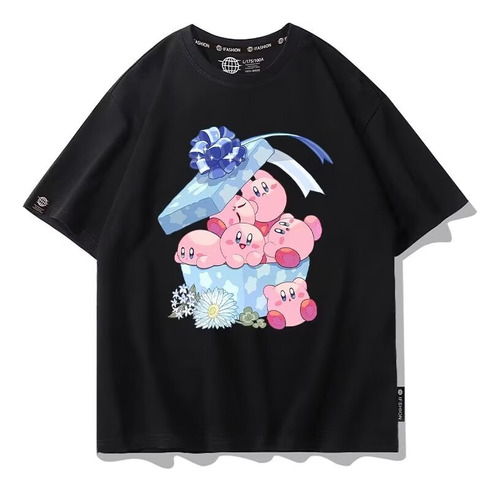 Polera De Manga Corta De Algodón Game Kirby Gift Cute Tren