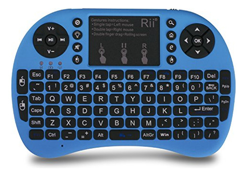 Mini Teclado Inalámbrico Rii 2.4ghz Con Touchpad,
