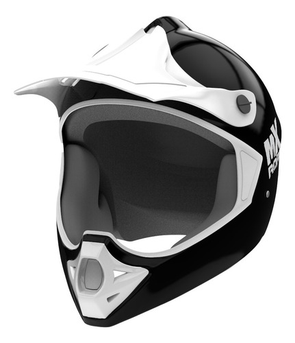 Casco Moto Halcon Mx Road Cross Enduro Blanco Tienda Oficial