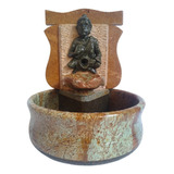 Fonte De Água Artesanal Decorativa Cascata Buda Yoga