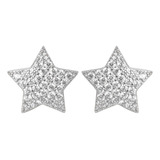 Hiqmic Plata De Ley 925 Estrella De La Moda Diamante De En