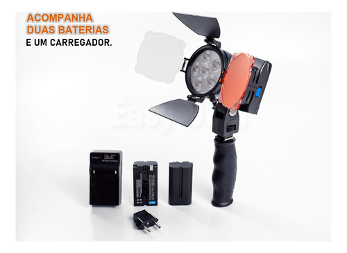 Iluminador Led 5010a Com 2 Baterias Para Video Foto Dslr Yy