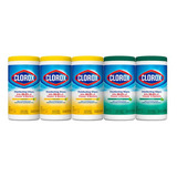 Pack 5x Clorox 425 Toallitas Desinfectantes Elimina 99.9%