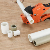 Pvc Pipe Cutter, One-hand Ratchet Pipe Cutting Tool For Pvc/