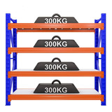 Rack Metálico 4 Niveles 1200kg Estant 150cm X 60cm X 200cm 