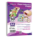 Papel Adhesivo Matte A4/128g /50 Hjs